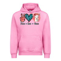 Fuchsia Pink Peace Love Goats Urban Hoodie - Jasminsmagicworld