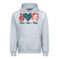 Heather Grey Peace Love Goats Urban Hoodie - Jasminsmagicworld