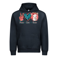 Navy Peace Love Goats Urban Hoodie - Jasminsmagicworld