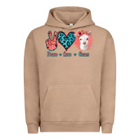 Pigment Burro Peace Love Goats Urban Hoodie - Jasminsmagicworld