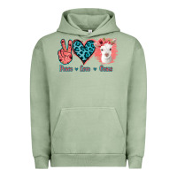 Pigment Oil Green Peace Love Goats Urban Hoodie - Jasminsmagicworld