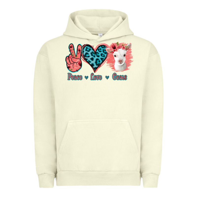 Peace Love Goats Urban Hoodie by Jasminsmagicworld | Teevron