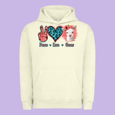 Peace Love Goats Urban Hoodie Designed By Jasminsmagicworld