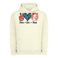 Pigment Pistachio Peace Love Goats Urban Hoodie - Jasminsmagicworld