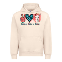 Sandshell Peace Love Goats Urban Hoodie - Jasminsmagicworld