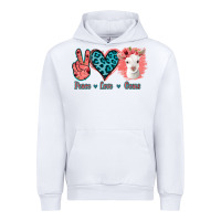 White Peace Love Goats Urban Hoodie - Jasminsmagicworld