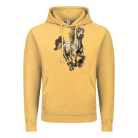 Vintage Mustard percheron horse Vintage Hoodie - LillyAllenDesigns