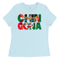 Baby Blue chingona sugar skull Ladies Tee - BundleAndBundleShop