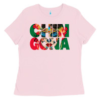 Bubblegum Pink chingona sugar skull Ladies Tee - BundleAndBundleShop