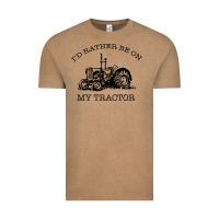 Vintage Coffee I D Rather Be On My Tractor Vintage Tee - Bettercallsaul