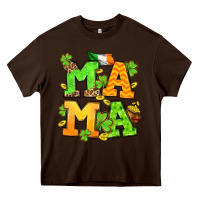 Chocolate Brown St. Patrick's Day mama Heavy Core Tee - OliviaCreatesArt