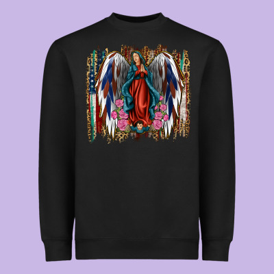 Lady Of Guadalupe Th Of July Heavyweight Sweatshirt Designed By Jasminsmagicworld