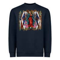 Navy lady of guadalupe th of july Heavyweight Sweatshirt - Jasminsmagicworld