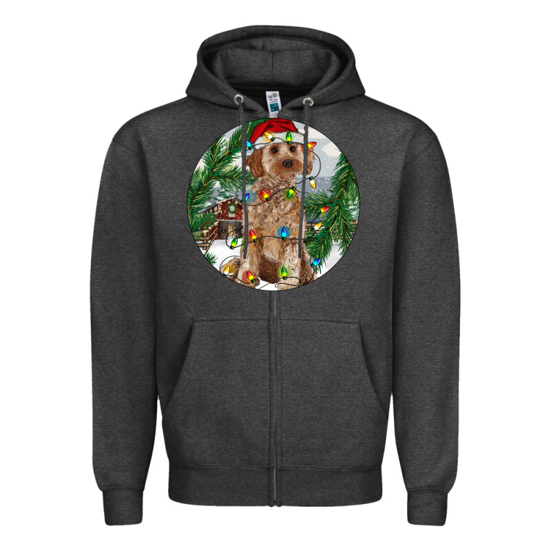 Cockapoo Christmas Zipper Hoodie by RanaPortraitStore | Teevron