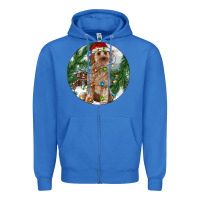 True Royal Cockapoo Christmas Zipper Hoodie - RanaPortraitStore