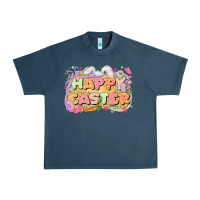 Midnight Navy Happy Easter Urban Heavy Tee - LillyAllenDesigns