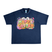 Navy Happy Easter Urban Heavy Tee - LillyAllenDesigns