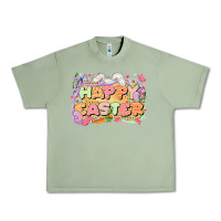 Oil Green Happy Easter Urban Heavy Tee - LillyAllenDesigns