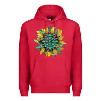 Cardinal sunflower with gemstone and cowhide Premium Hoodie - Artiststas