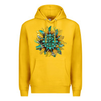 Lemon sunflower with gemstone and cowhide Premium Hoodie - Artiststas