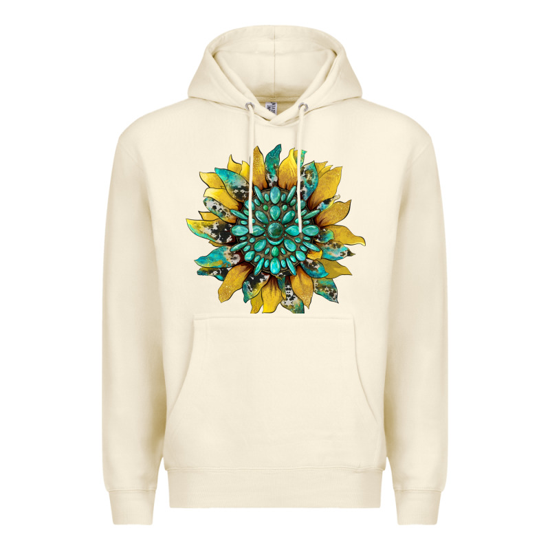 Sunflower With Gemstone And Cowhide Premium Hoodie by Artiststas | Teevron