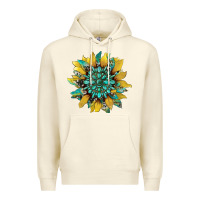 Sandshell sunflower with gemstone and cowhide Premium Hoodie - Artiststas