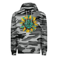 Slate Camo sunflower with gemstone and cowhide Premium Hoodie - Artiststas