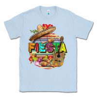 Dusty Blue Fiesta Classic Tee - FaDigitalArtStudio