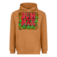 Meerkat summer vibes watermelon leopard background Heavyweight Hoodie - Jasminsmagicworld