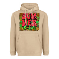 Mushroom summer vibes watermelon leopard background Heavyweight Hoodie - Jasminsmagicworld