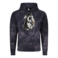 Cloud Black paint horse Vintage Hoodie - LillyAllenDesigns