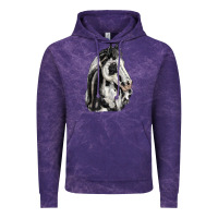 Cloud Purple paint horse Vintage Hoodie - LillyAllenDesigns
