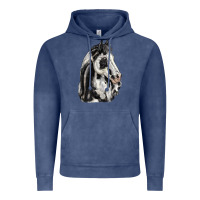 Vintage Denim paint horse Vintage Hoodie - LillyAllenDesigns