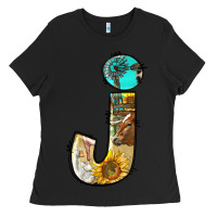 Black farm life alphabet lowercase letters j Ladies Tee - BundleAndBundleShop