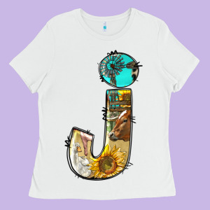 Farm Life Alphabet Lowercase Letters J Ladies Tee Designed By Bundleandbundleshop