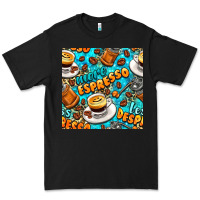 Black more espresso less despresso coffee with leopard seamless pattern bbs Premium Tee - BundleAndBundleShop