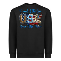 Black land of the free home of the brave american flag background Heavyweight Sweatshirt - Jasminsmagicworld