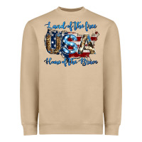 Land Of The Free Home Of The Brave American Flag Background Heavyweight Sweatshirt | Teevron