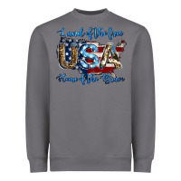 Storm land of the free home of the brave american flag background Heavyweight Sweatshirt - Jasminsmagicworld