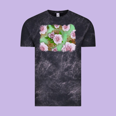 Pink Roses Background Vintage Tee Designed By Lillyallendesigns
