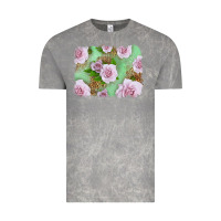 Cloud Rock Pink Roses Background Vintage Tee - LillyAllenDesigns