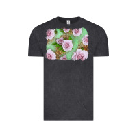 Vintage Black Pink Roses Background Vintage Tee - LillyAllenDesigns