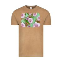 Vintage Camel Pink Roses Background Vintage Tee - LillyAllenDesigns