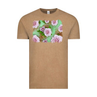 Vintage Coffee Pink Roses Background Vintage Tee - LillyAllenDesigns