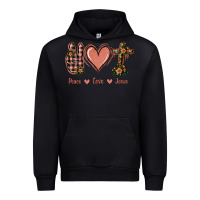 Black Peace Love Jesus Urban Hoodie - Jasminsmagicworld