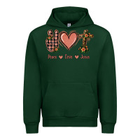 Foreset Green Peace Love Jesus Urban Hoodie - Jasminsmagicworld