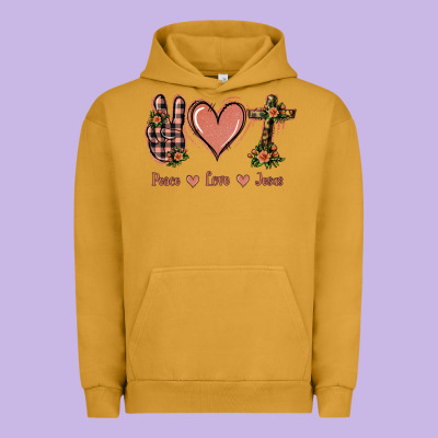 Peace Love Jesus Urban Hoodie Designed By Jasminsmagicworld