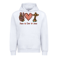 White Peace Love Jesus Urban Hoodie - Jasminsmagicworld