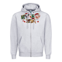 Heather Grey Hohoho Christmas Cows Zipper Hoodie - RanaPortraitStore