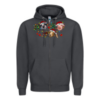 Smoke Hohoho Christmas Cows Zipper Hoodie - RanaPortraitStore